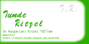 tunde ritzel business card